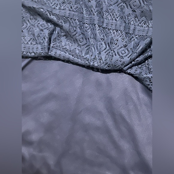 Heartsoul Lace Lined Sleeveless Peplum Dress - Navy Blue - Sz Women’s Medium - Picture 8 of 10